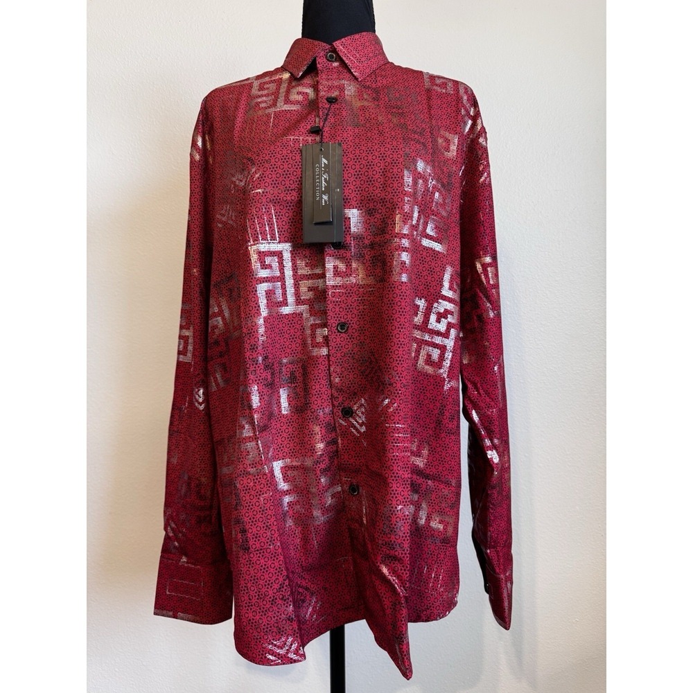 Silver Stone Collection~ Men's Button Up Shirt XL Modern Silky 95% Modal NWT